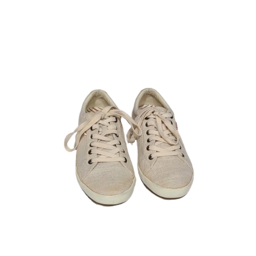 Taos Star Canvas Sneakers Tan Size 8.5 Crepe Textured Sole STA12844